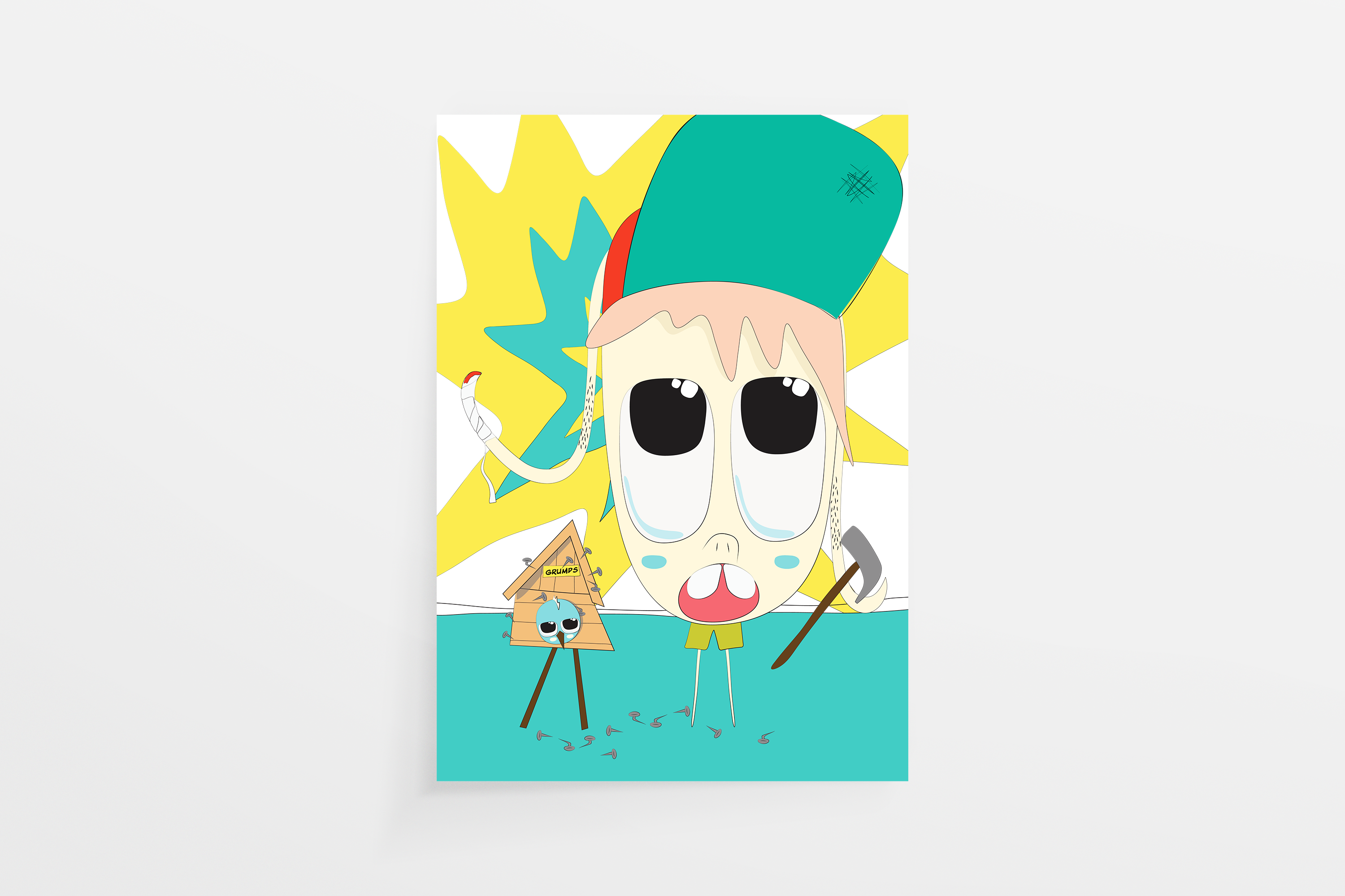 Eddie Grumps DIY Printable Wall Art, Kids Bedroom & Playroom/ Digital Download